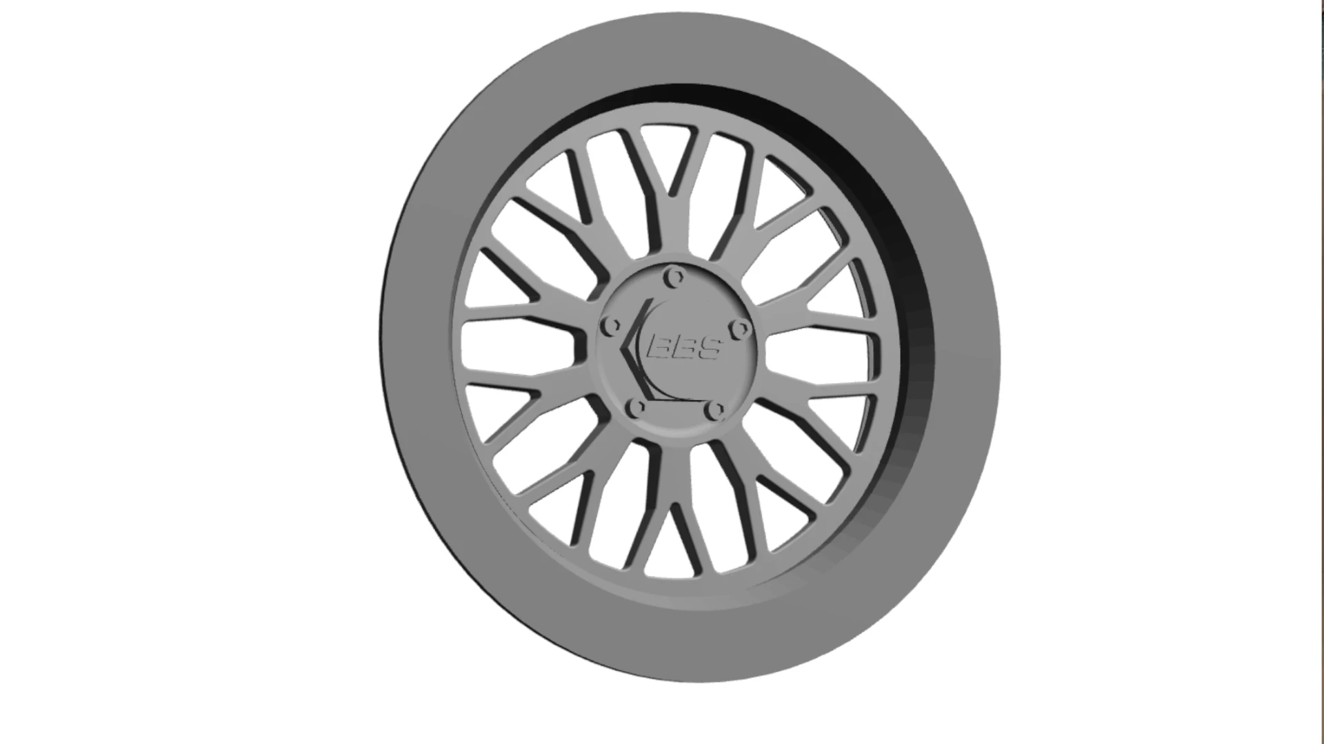 Wheel Hub Cad Model BBS Style
