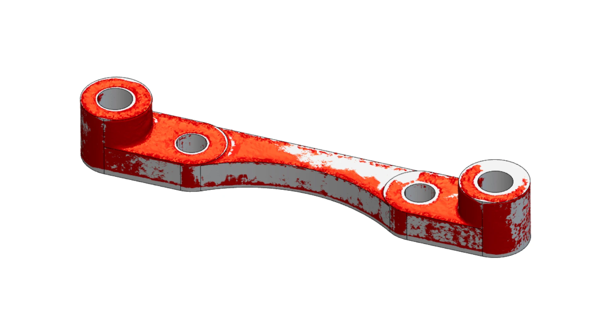 Overlapping the CAD model and scan data helps visualize any deviations