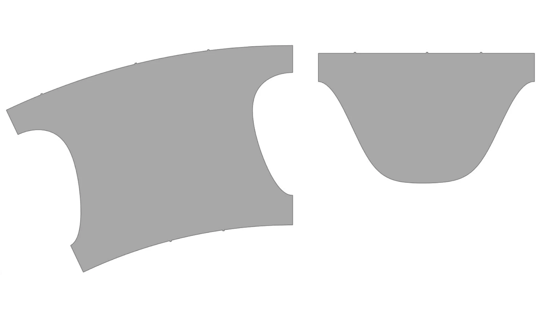 2D Flat Layout Pipe Segment CAD